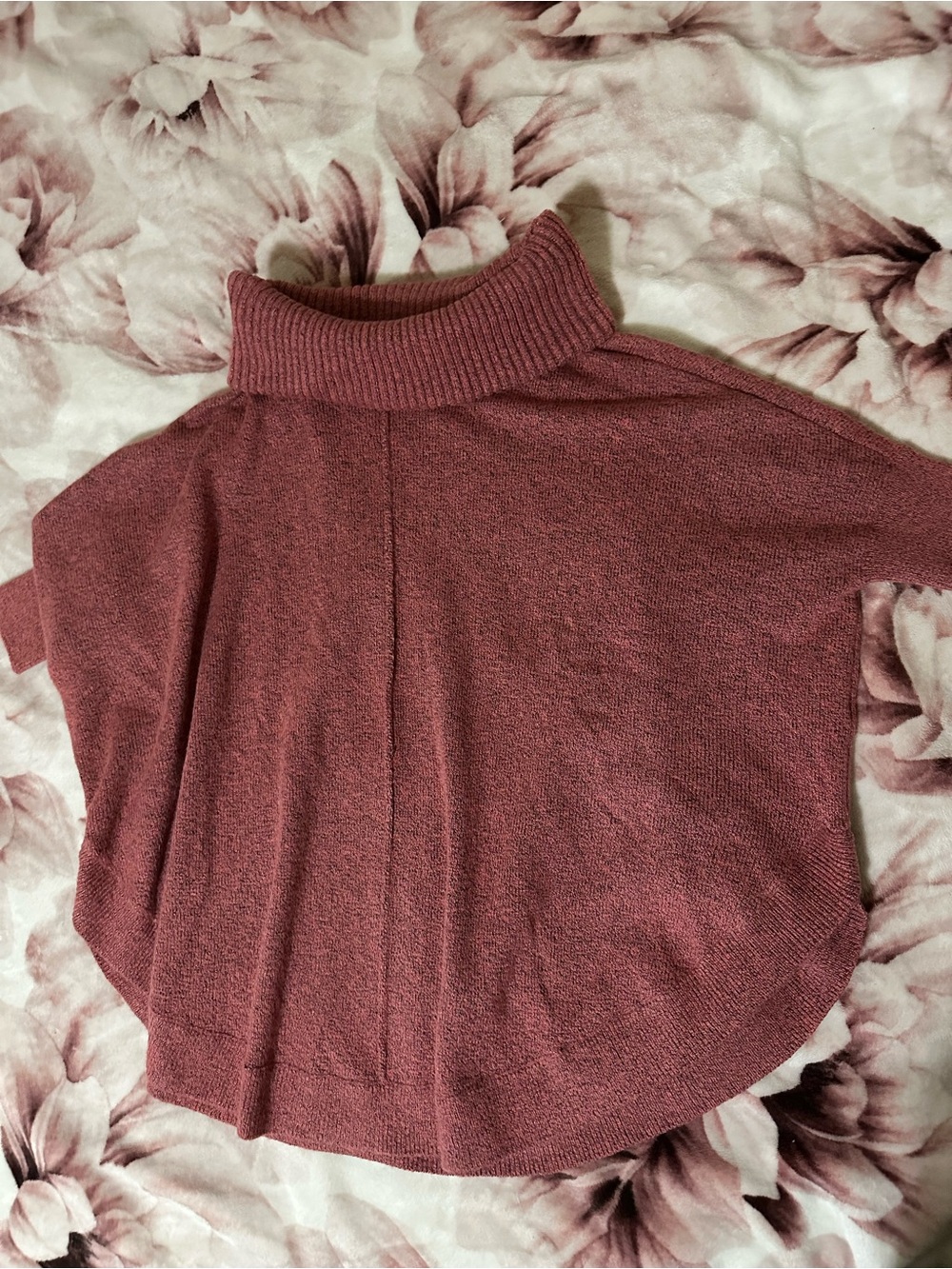 LOFT Dusty Rose Turtleneck Flowy Sweater